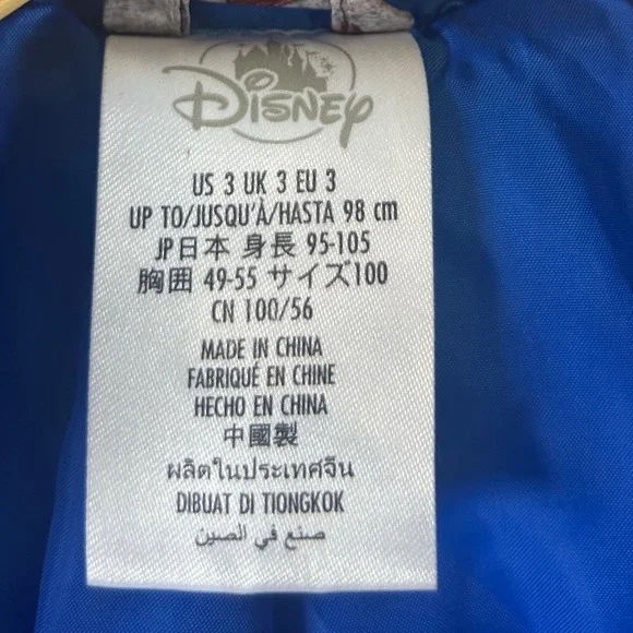 Kids‎ Disney Marvel Spiderman Puffer Jacket S 3T Blue Red All Over Print Winter - Picture 8 of 8